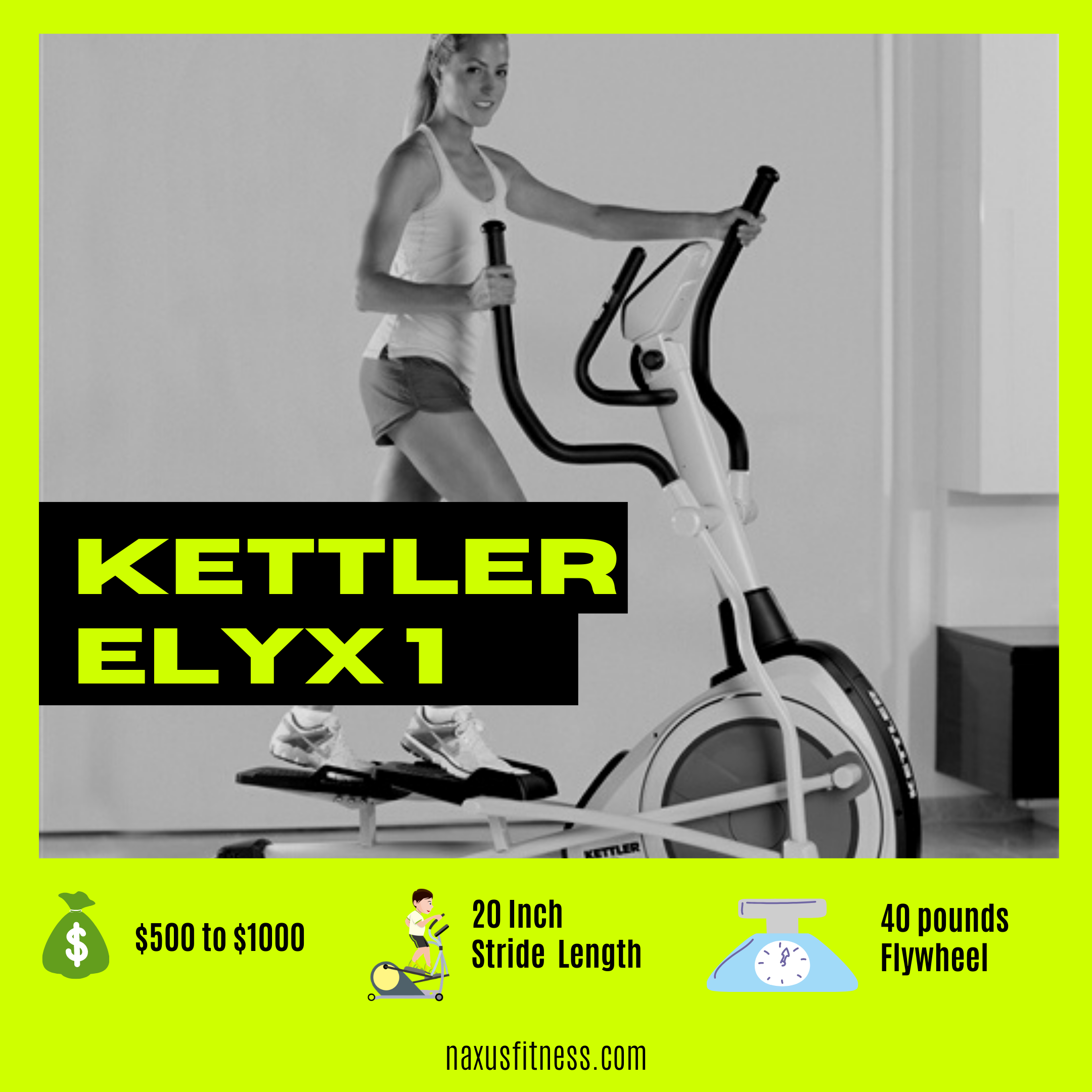 kettler elyx 1 elliptical cross trainer